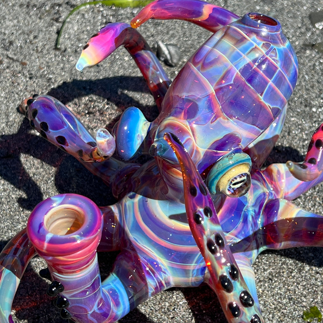 Purple Octopus Glass Pipe Tako Glass   