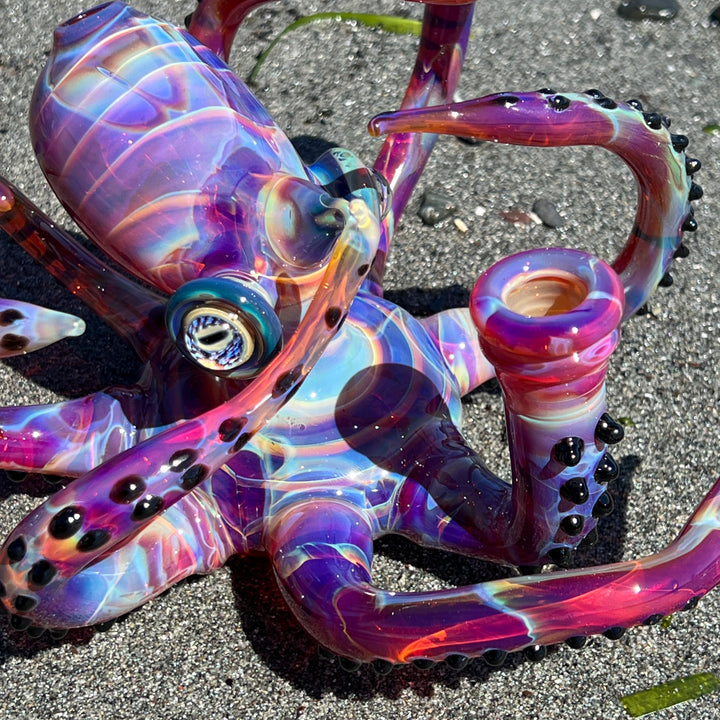 Purple Octopus Glass Pipe Tako Glass   