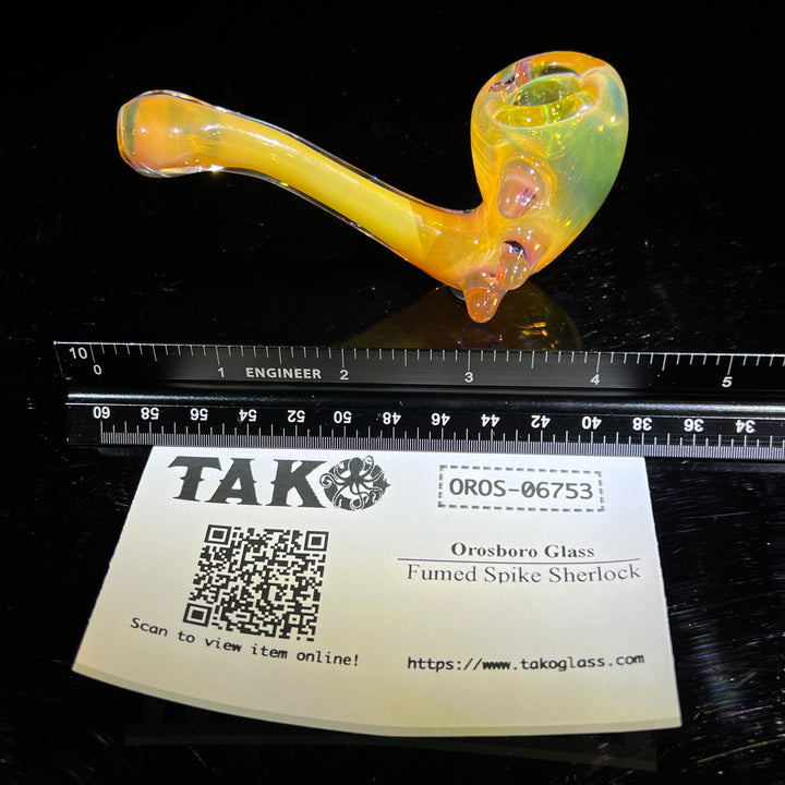 Fumed Spike Sherlock Glass Pipe Orosboro Glass   