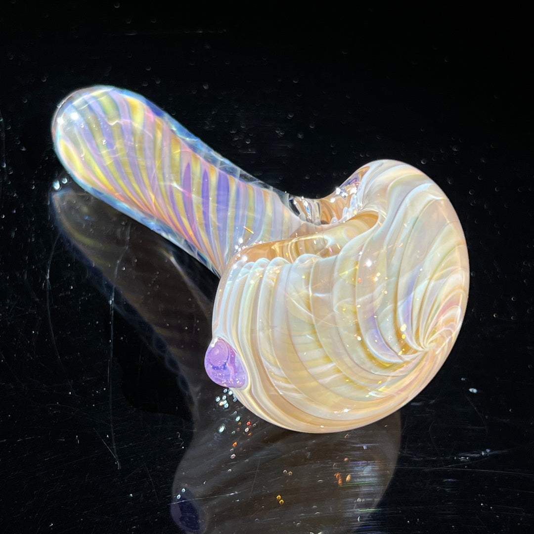 Thick Fume Pipe Pink Slyme Marble Glass Pipe Chuck Glass   