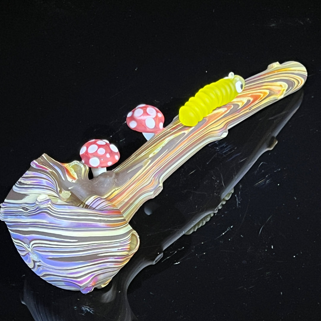 Wood Grain Caterpillar Gandalf Pipe Glass Pipe Wazoo Glass