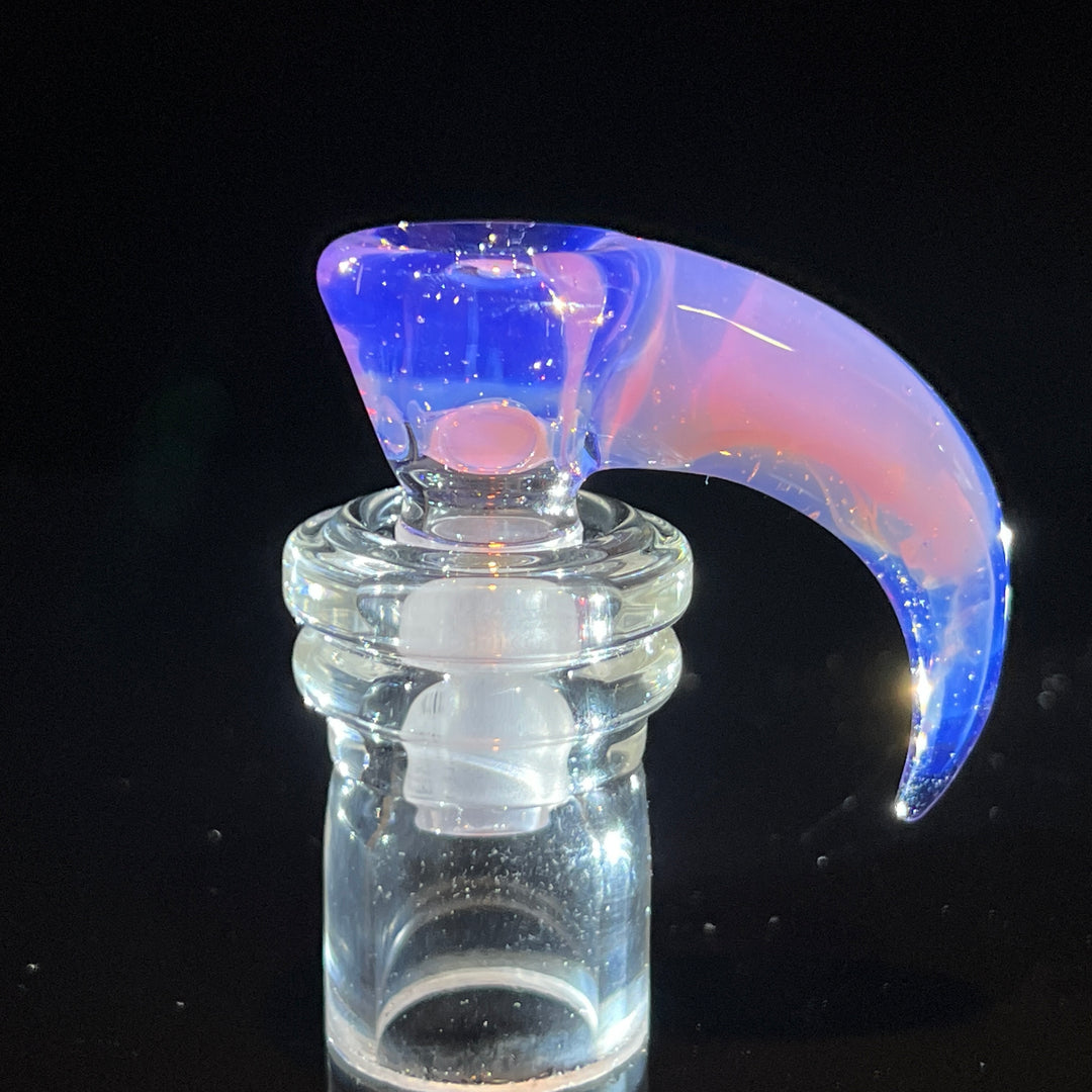 Pink Slyme Horned 4 Hole Pull Slide Glass Pipe Kenta Kito   