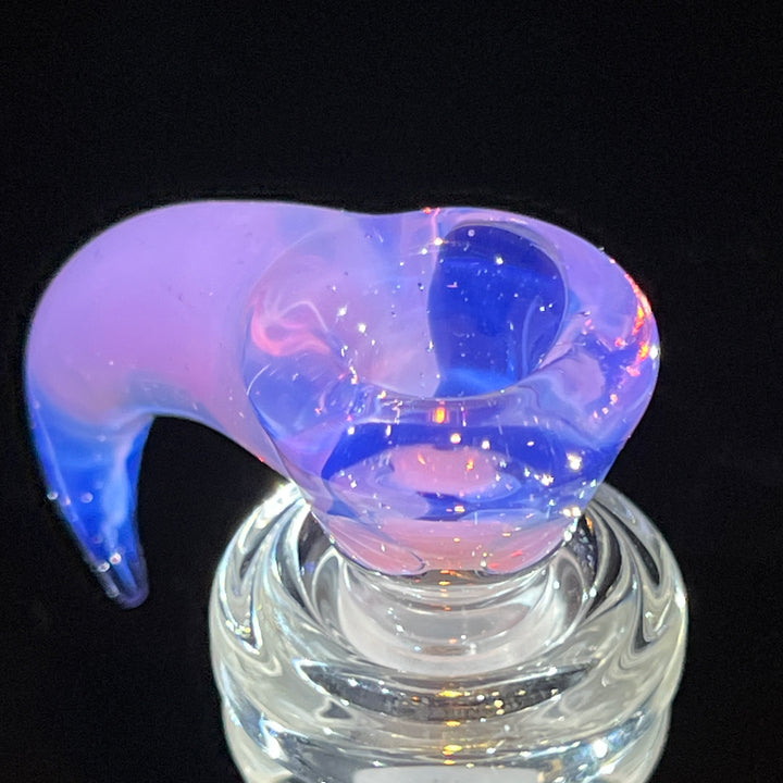 Pink Slyme Horned 4 Hole Pull Slide Glass Pipe Kenta Kito   