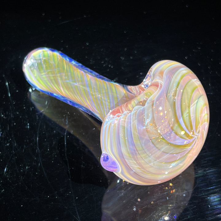 Thick Fume Pipe Pink Slyme Marble Glass Pipe Chuck Glass   