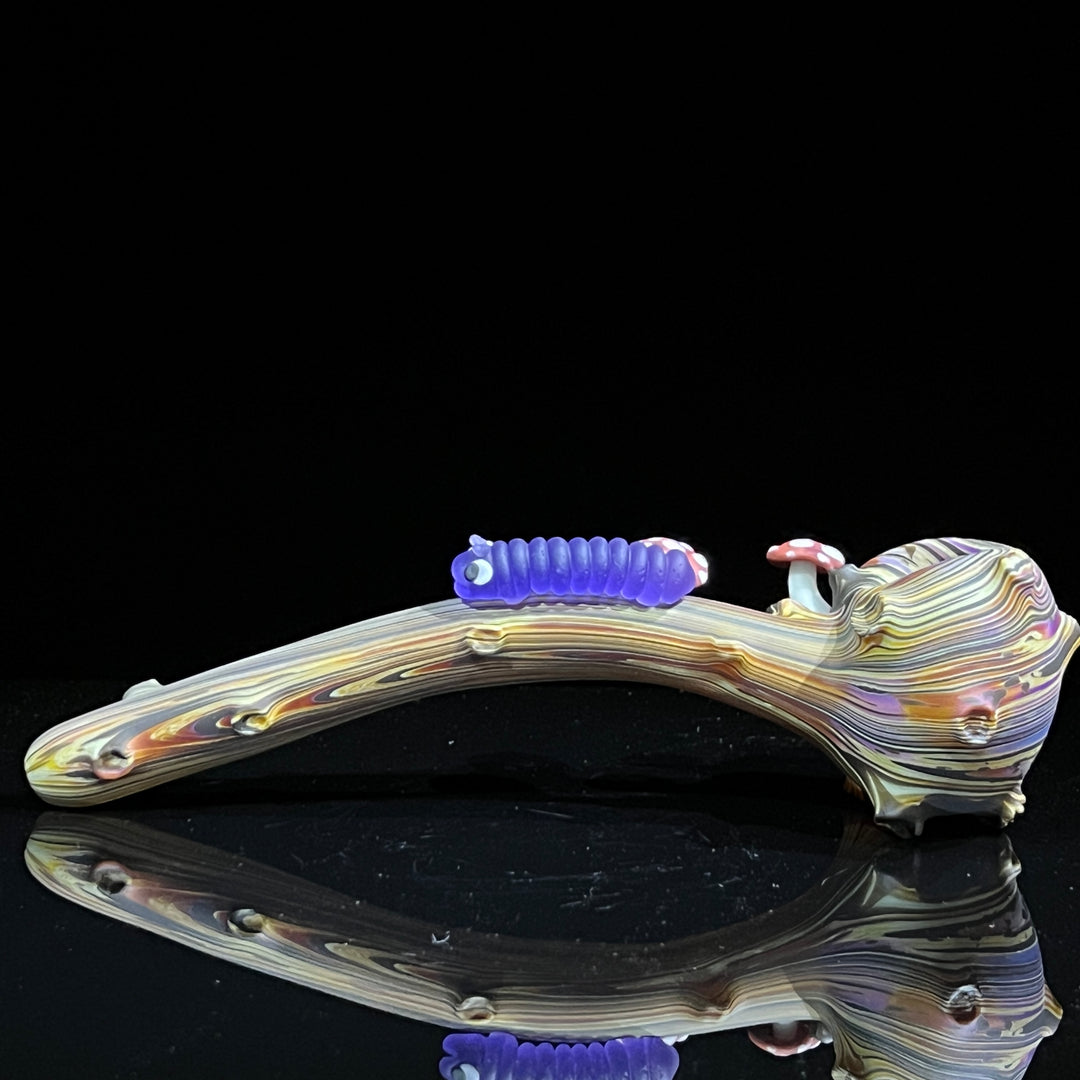 Wood Grain Caterpillar Gandalf Pipe Glass Pipe Wazoo Glass