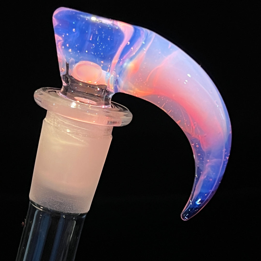 Pink Slyme Horned 4 Hole Pull Slide Glass Pipe Kenta Kito   