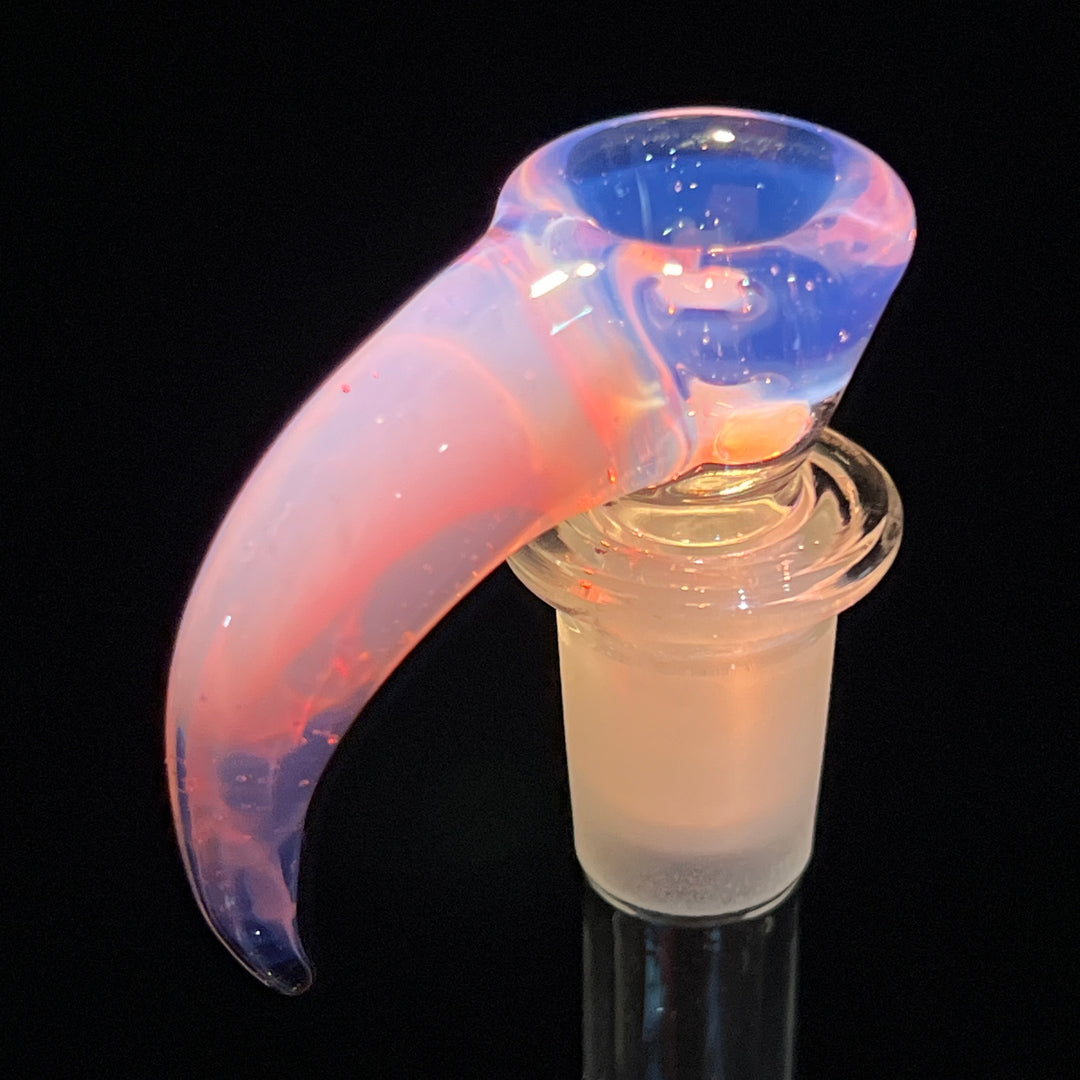 Pink Slyme Horned 4 Hole Pull Slide Glass Pipe Kenta Kito   