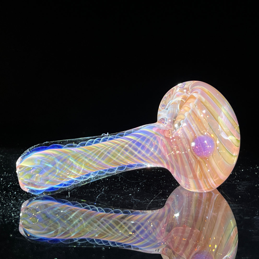 Thick Fume Pipe Pink Slyme Marble Glass Pipe Chuck Glass