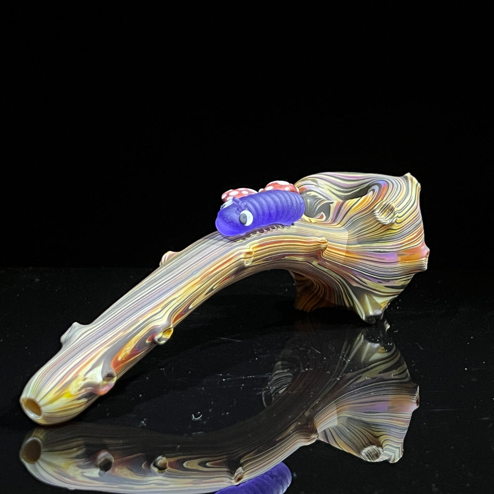 Wood Grain Caterpillar Gandalf Pipe Glass Pipe Wazoo Glass