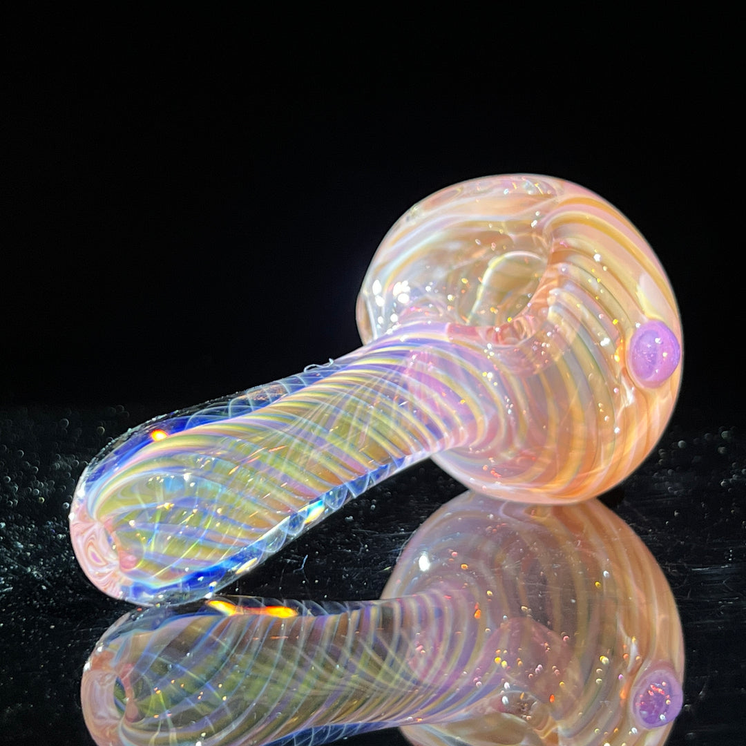 Thick Fume Pipe Pink Slyme Marble Glass Pipe Chuck Glass