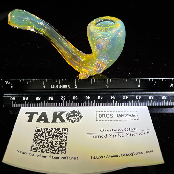 Fumed Spike Sherlock Glass Pipe Orosboro Glass   