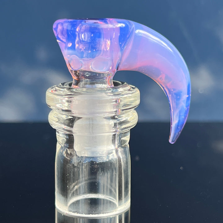 Pink Slyme Horned 4 Hole Pull Slide Glass Pipe Kenta Kito   