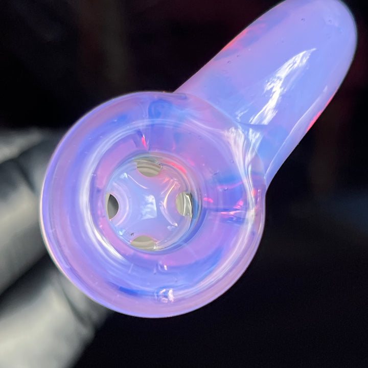 Pink Slyme Horned 4 Hole Pull Slide Glass Pipe Kenta Kito   