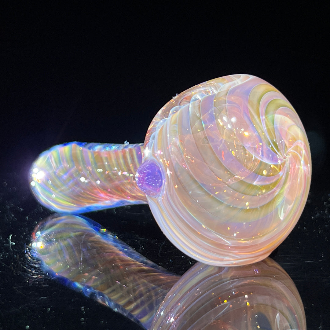 Thick Fume Pipe Pink Slyme Marble Glass Pipe Chuck Glass   