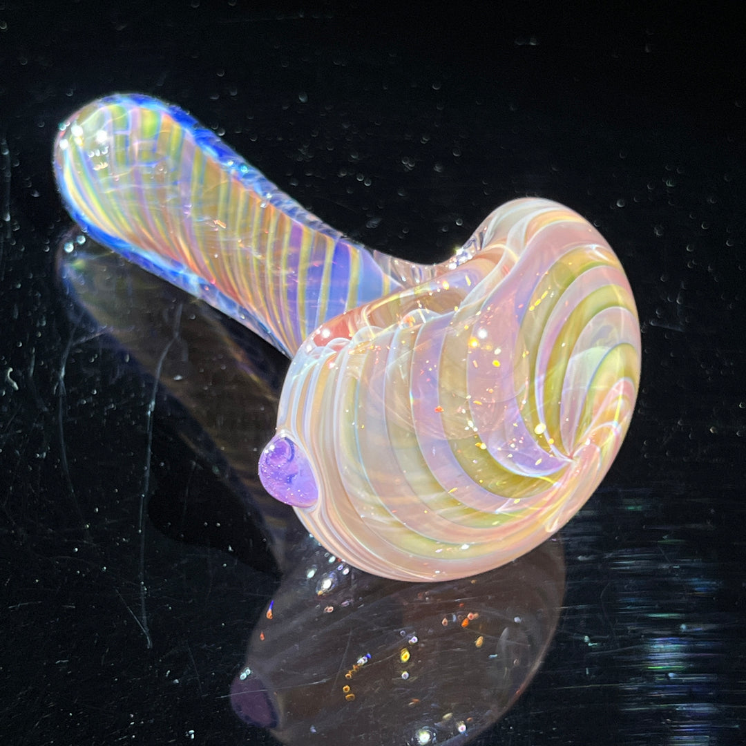 Thick Fume Pipe Pink Slyme Marble Glass Pipe Chuck Glass