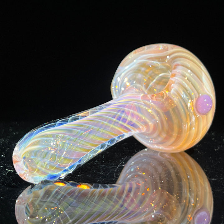 Thick Fume Pipe Pink Slyme Marble Glass Pipe Chuck Glass   