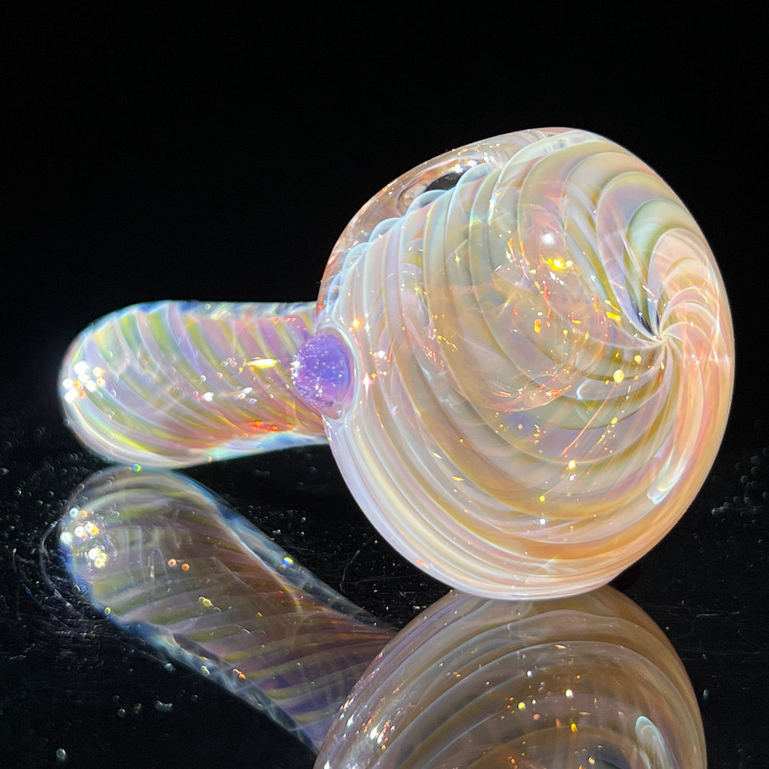 Thick Fume Pipe Pink Slyme Marble Glass Pipe Chuck Glass   