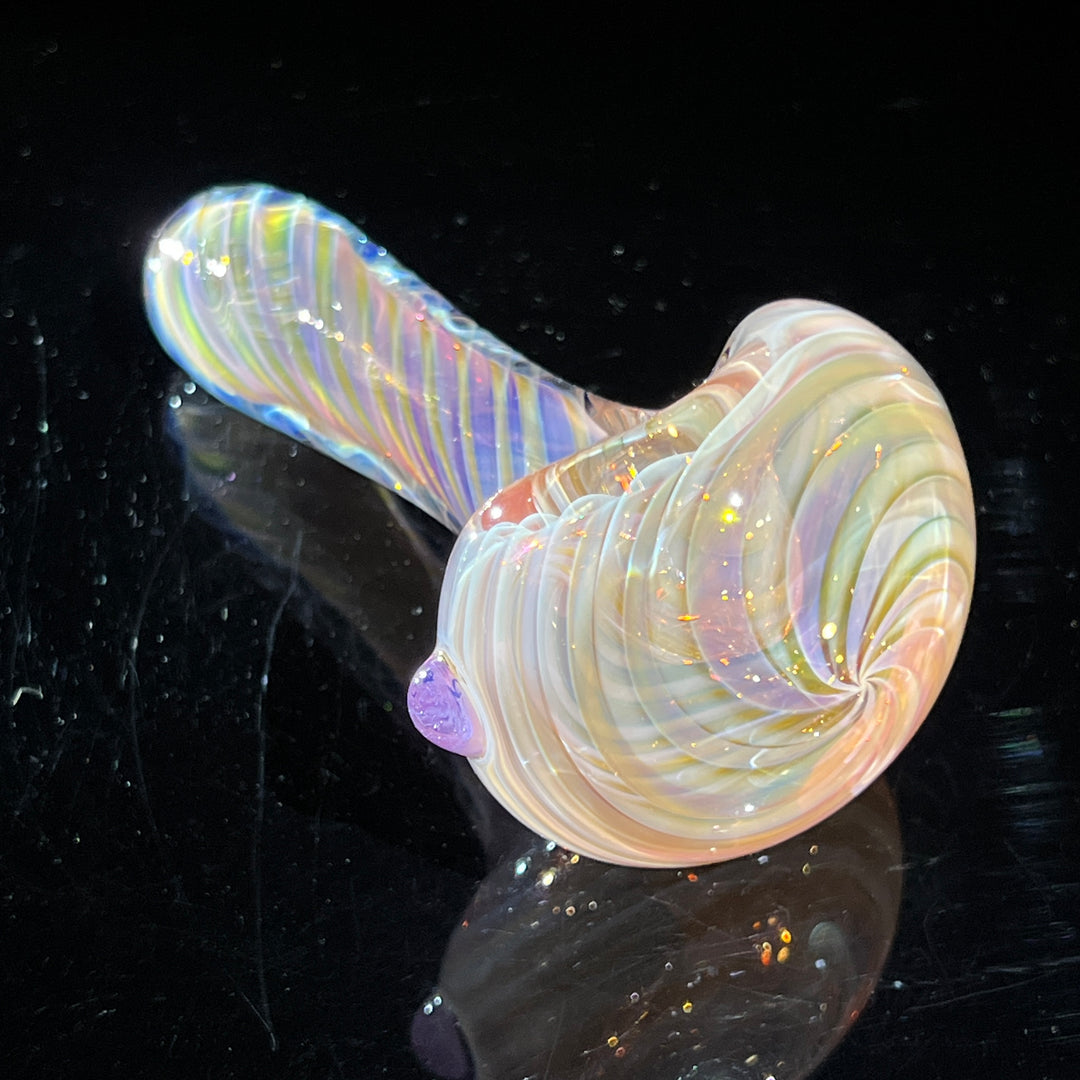 Thick Fume Pipe Pink Slyme Marble Glass Pipe Chuck Glass   