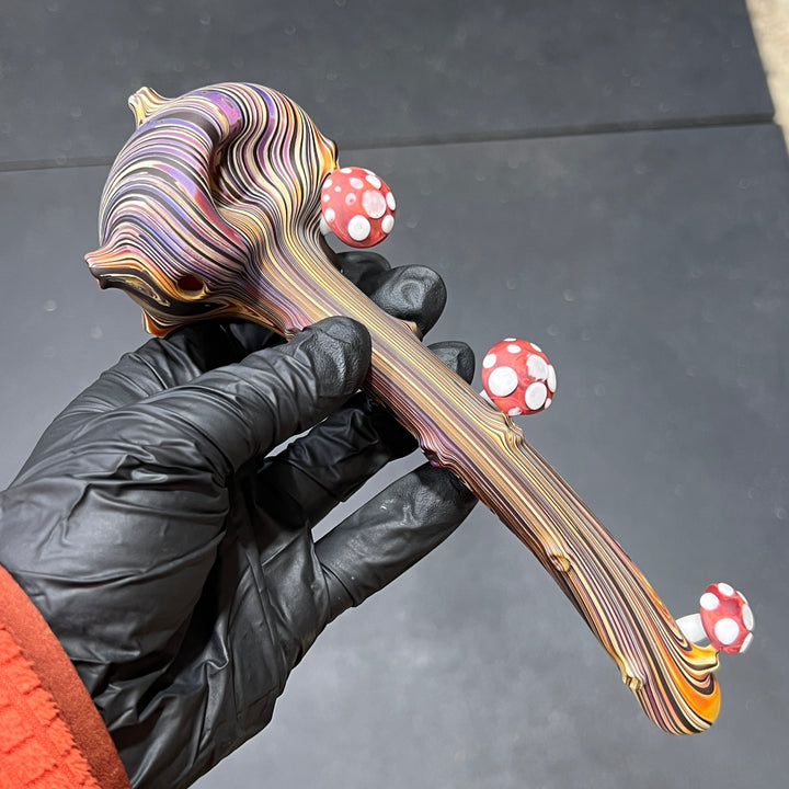 Woodgrain Mushroom Gandalf Pipe Glass Pipe Wazoo Glass