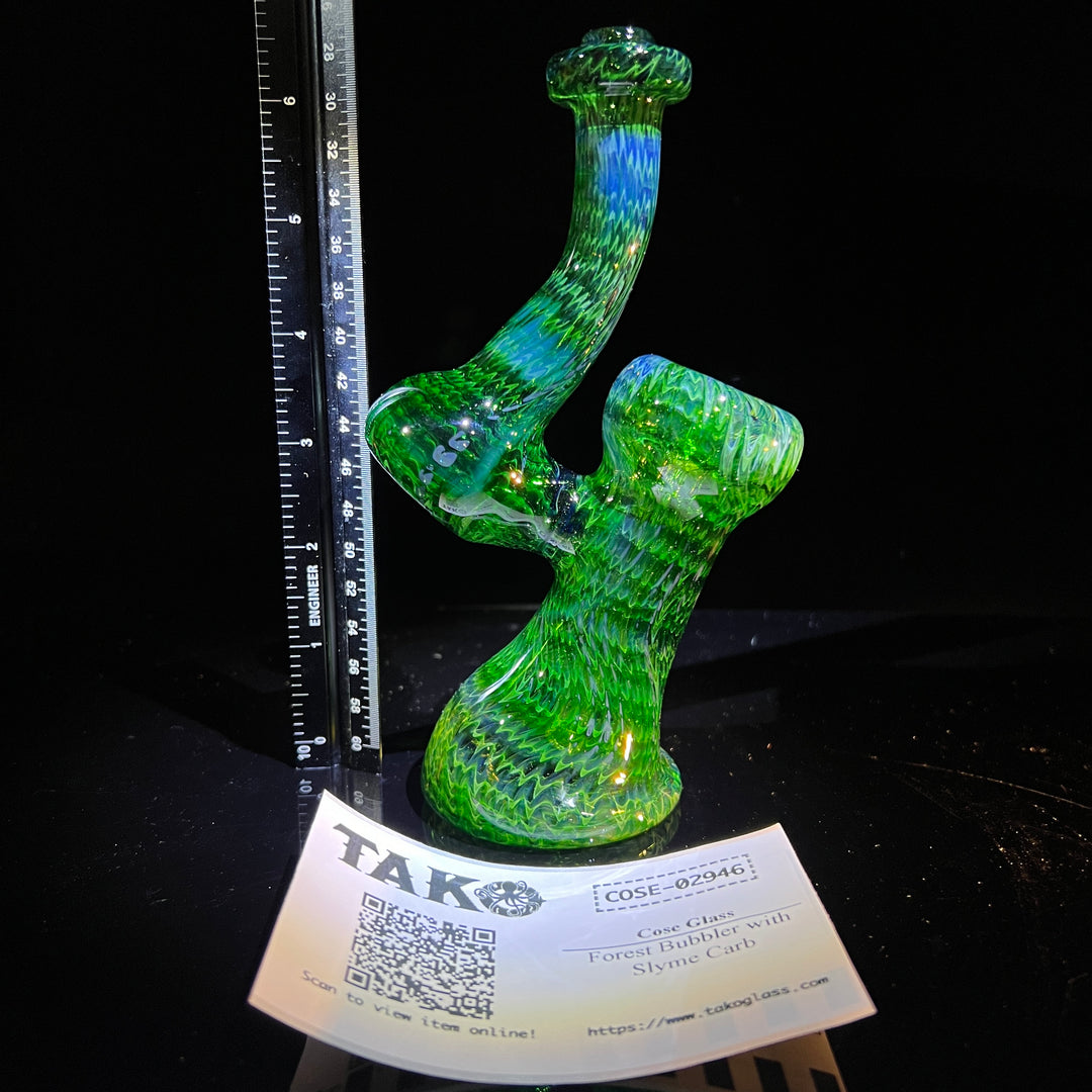 Forest Bubbler with Slyme Carb Glass Pipe Cose Glass   