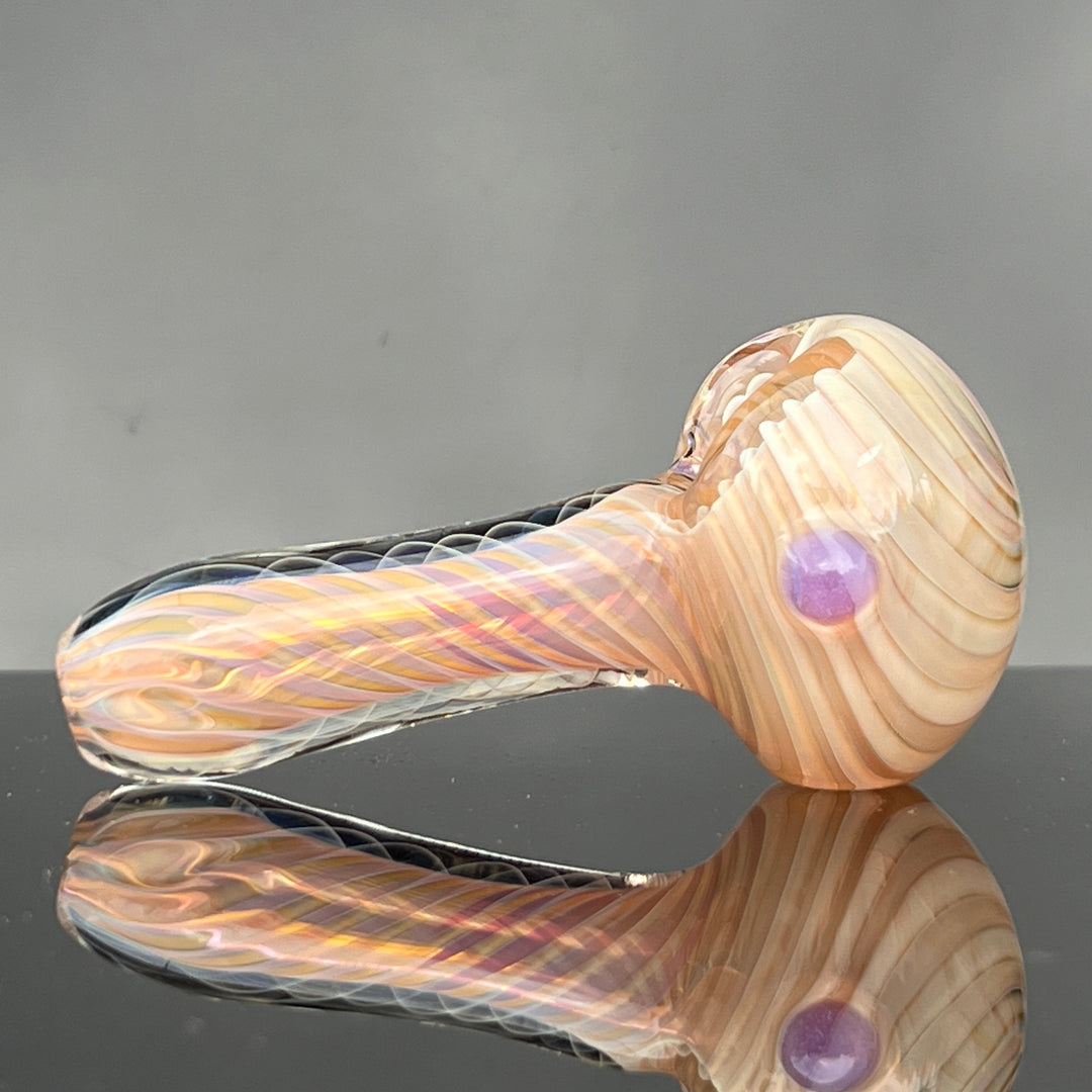 Thick Fume Pipe Pink Slyme Marble Glass Pipe Chuck Glass   