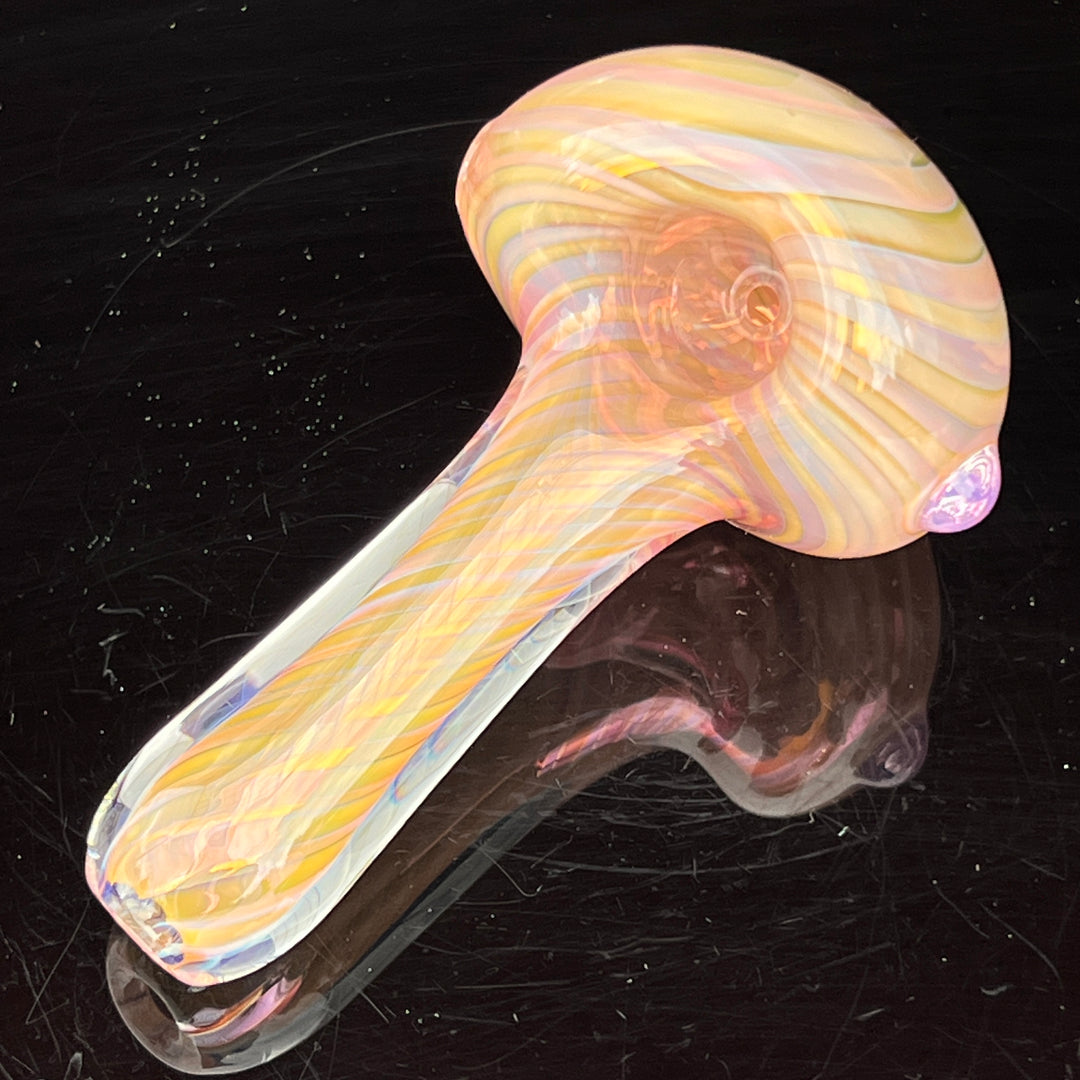 Thick Fume Pipe Pink Slyme Marble Glass Pipe Chuck Glass   