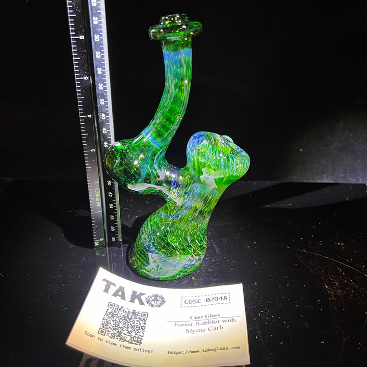 Forest Bubbler with Slyme Carb Glass Pipe Cose Glass   