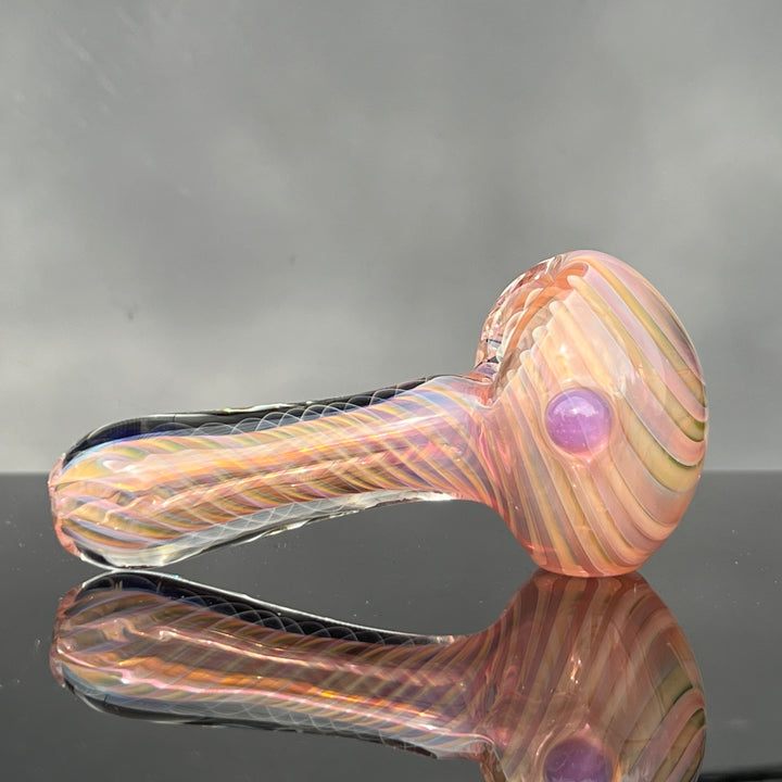 Thick Fume Pipe Pink Slyme Marble Glass Pipe Chuck Glass