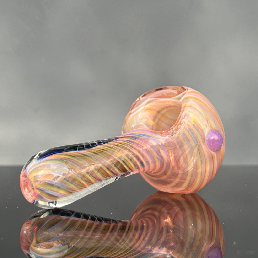 Thick Fume Pipe Pink Slyme Marble Glass Pipe Chuck Glass   