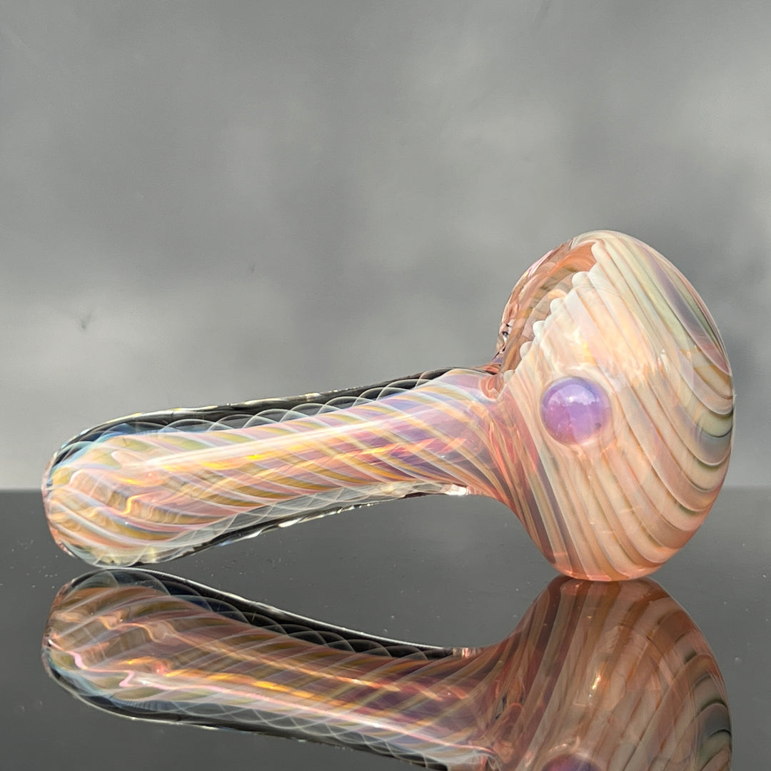 Thick Fume Pipe Pink Slyme Marble Glass Pipe Chuck Glass   