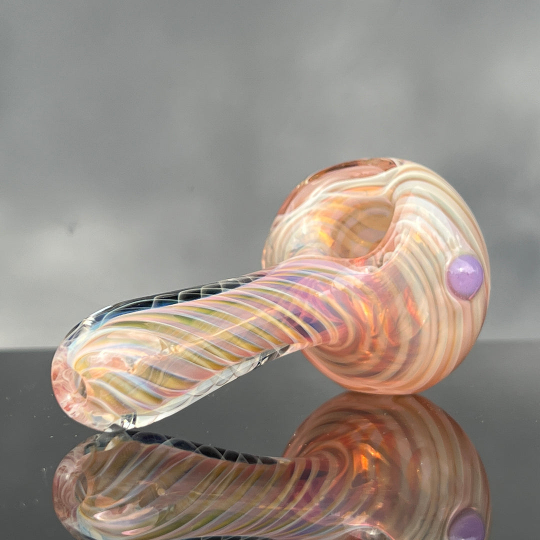 Thick Fume Pipe Pink Slyme Marble Glass Pipe Chuck Glass   