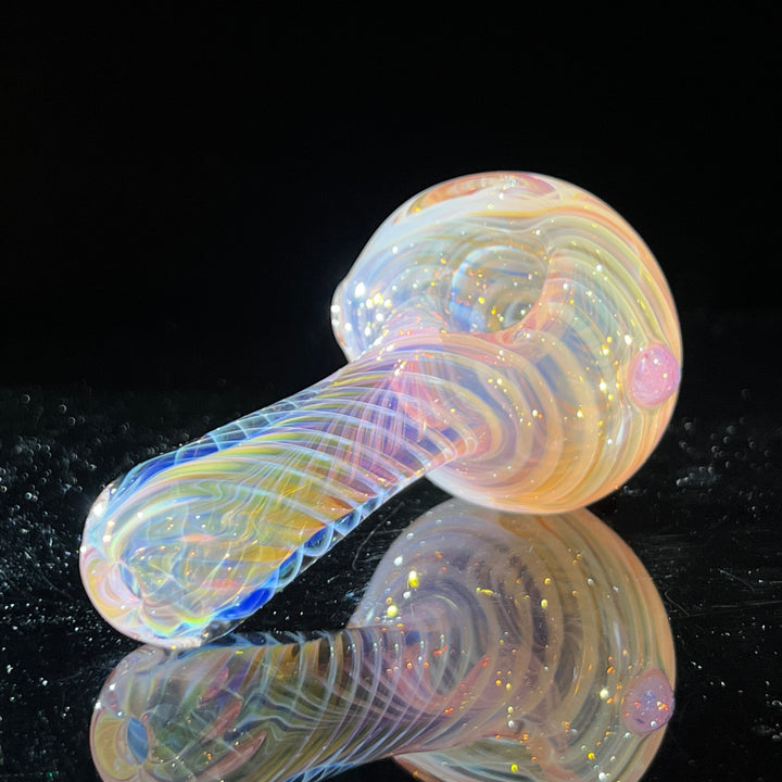 Thick Fume Pipe Pink Slyme Marble Glass Pipe Chuck Glass   