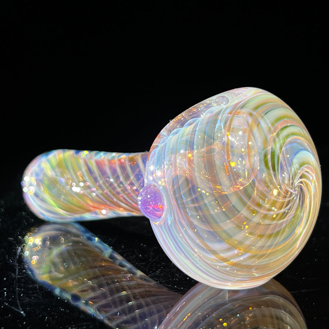 Thick Fume Pipe Pink Slyme Marble Glass Pipe Chuck Glass   