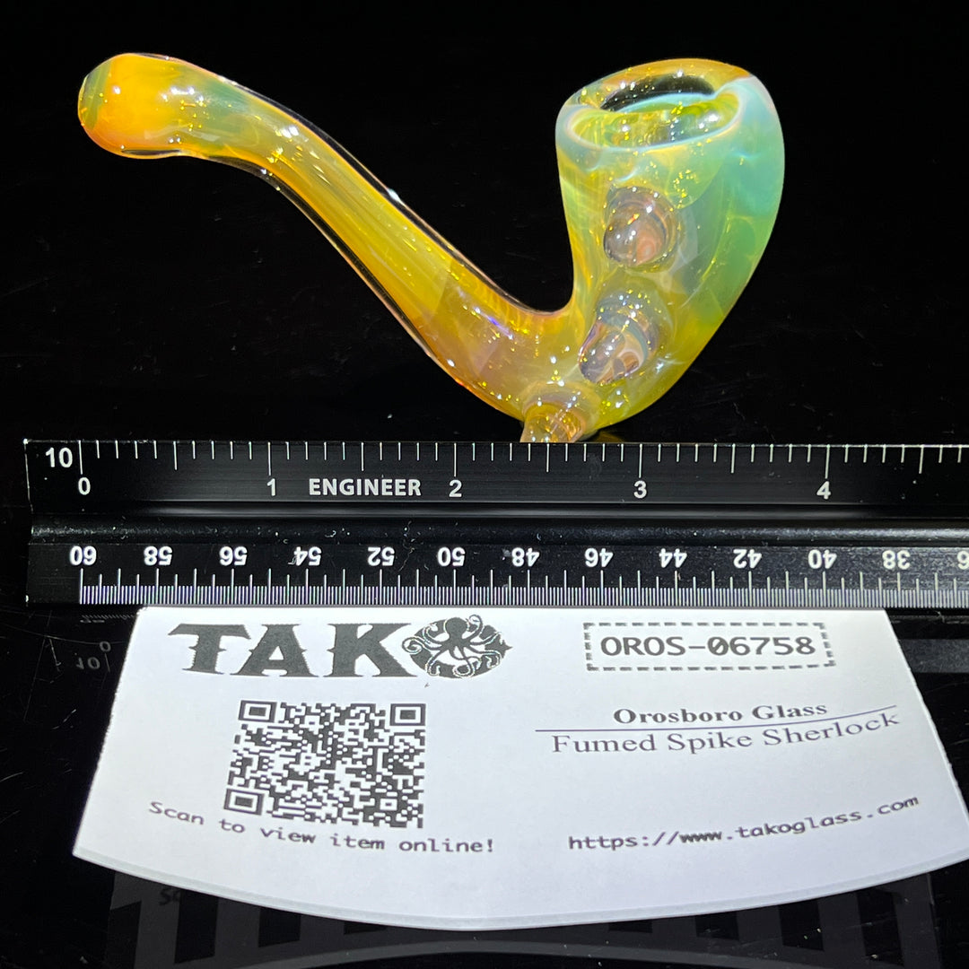 Fumed Spike Sherlock Glass Pipe Orosboro Glass   