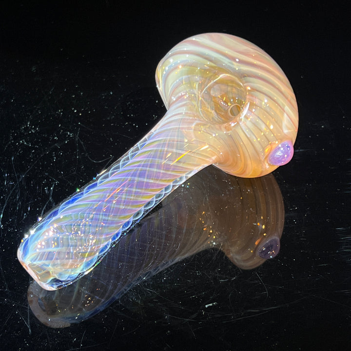 Thick Fume Pipe Pink Slyme Marble Glass Pipe Chuck Glass   