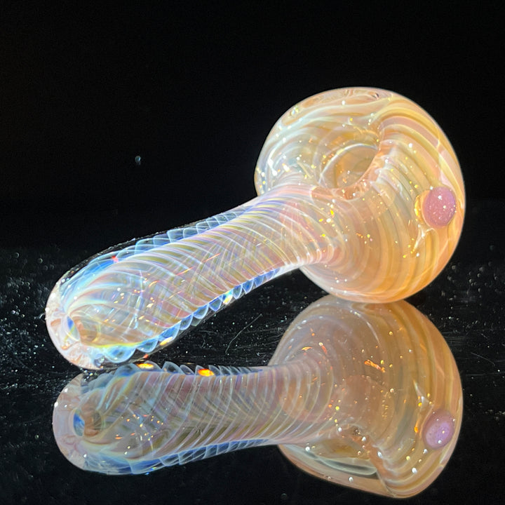 Thick Fume Pipe Pink Slyme Marble Glass Pipe Chuck Glass   