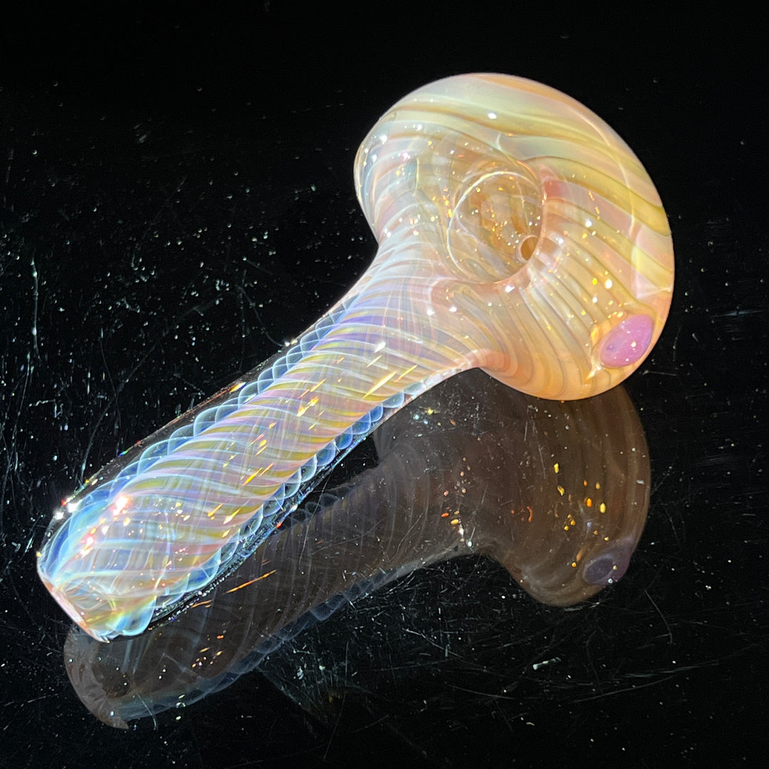 Thick Fume Pipe Pink Slyme Marble Glass Pipe Chuck Glass   