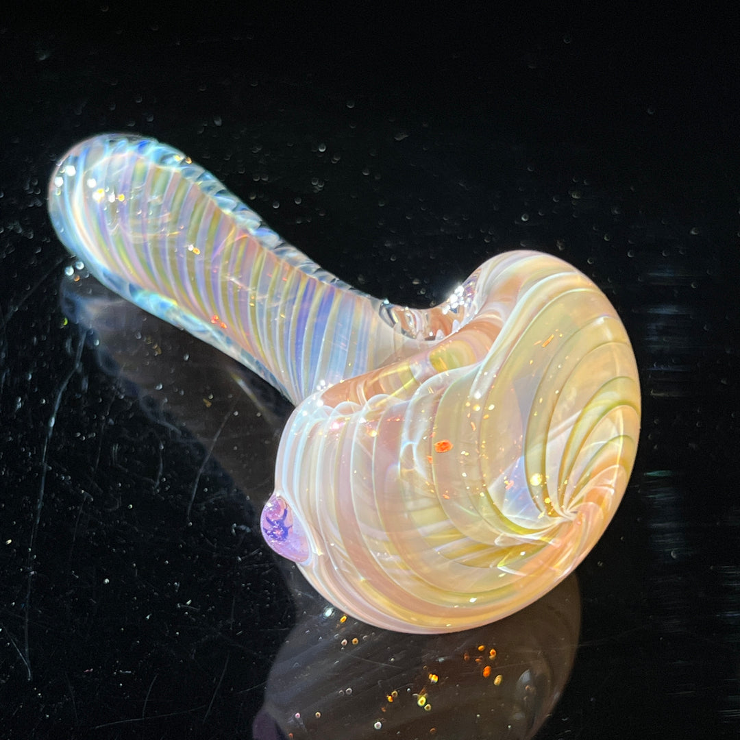 Thick Fume Pipe Pink Slyme Marble Glass Pipe Chuck Glass   