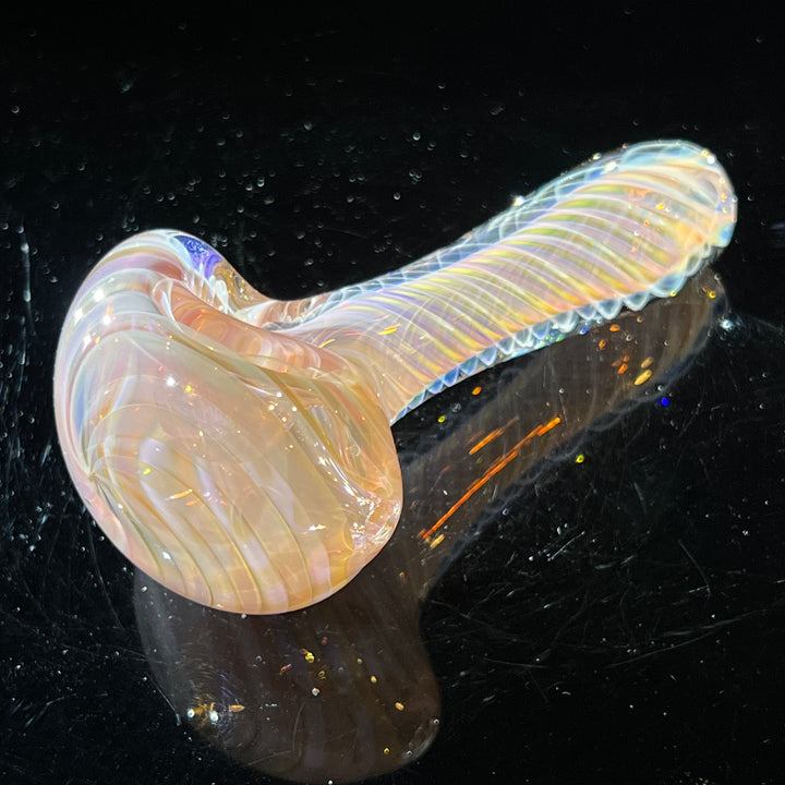 Thick Fume Pipe Pink Slyme Marble Glass Pipe Chuck Glass   