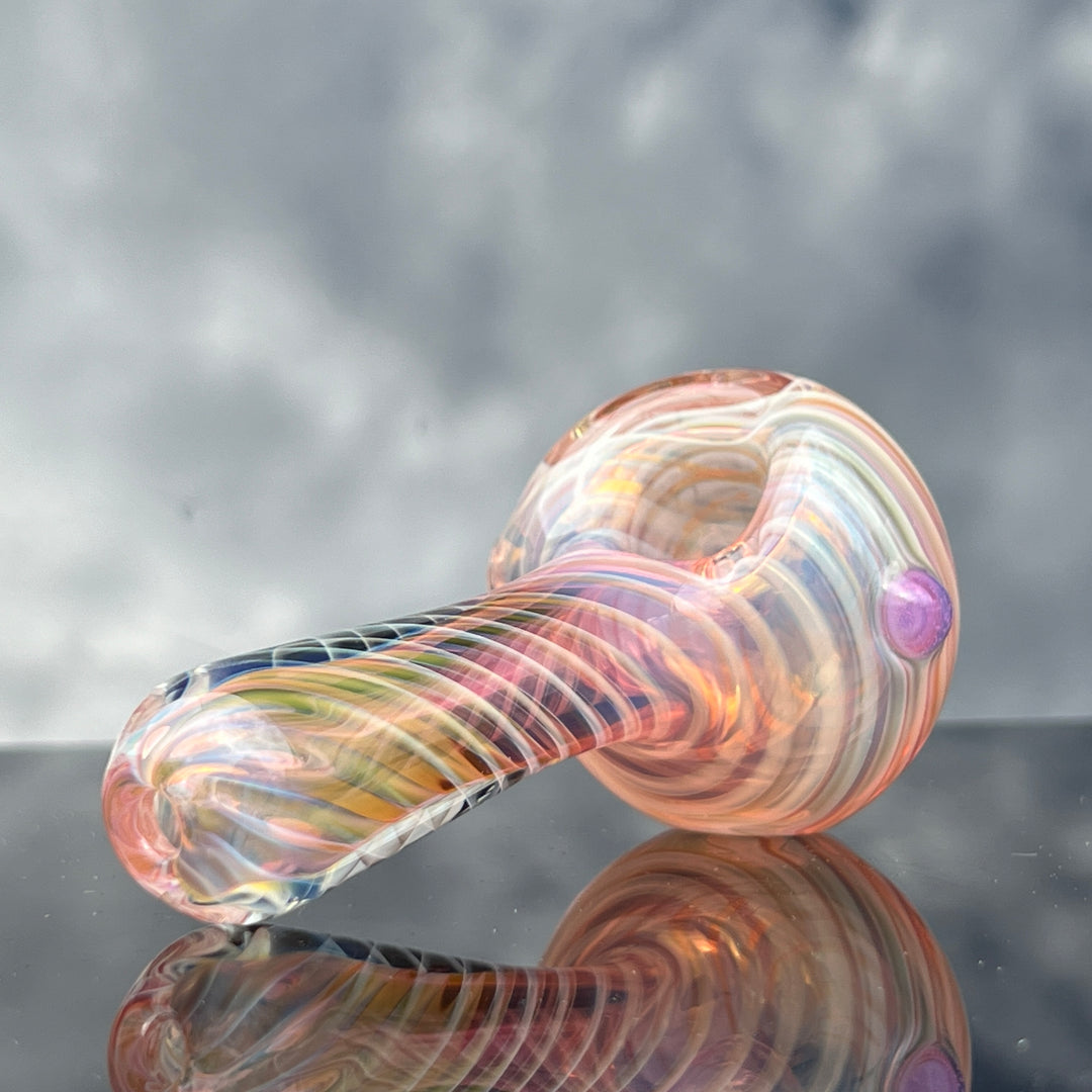 Thick Fume Pipe Pink Slyme Marble Glass Pipe Chuck Glass   