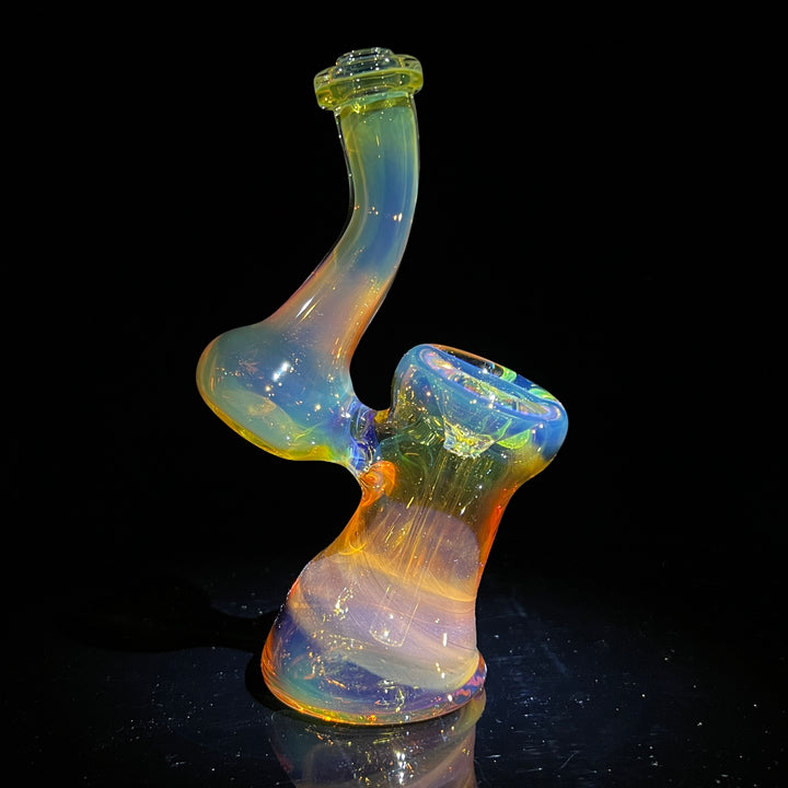 Gold Fume Bubbler with Slyme Carb Glass Pipe Cose Glass   