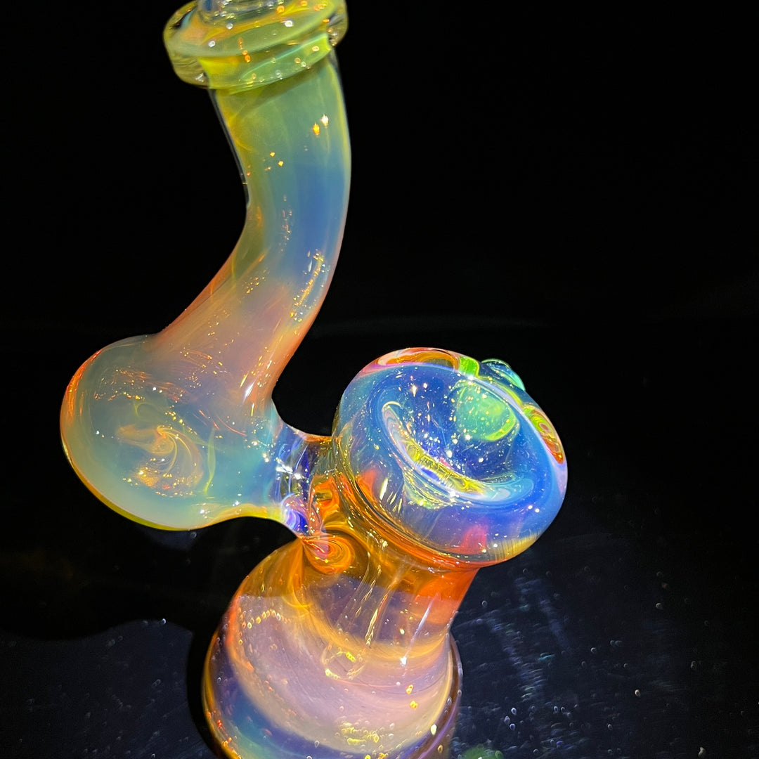 Gold Fume Bubbler with Slyme Carb Glass Pipe Cose Glass   