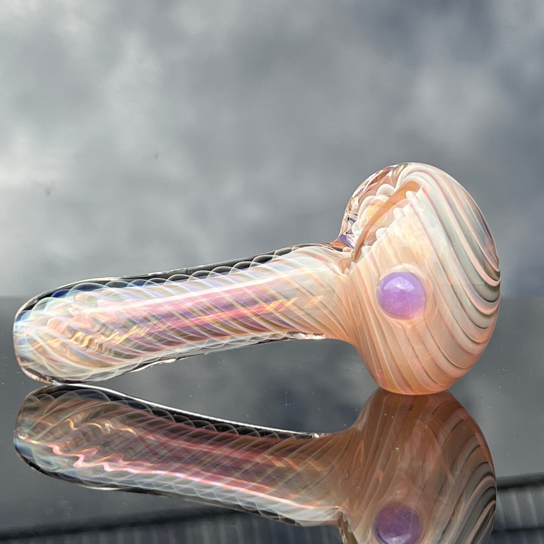 Thick Fume Pipe Pink Slyme Marble Glass Pipe Chuck Glass   