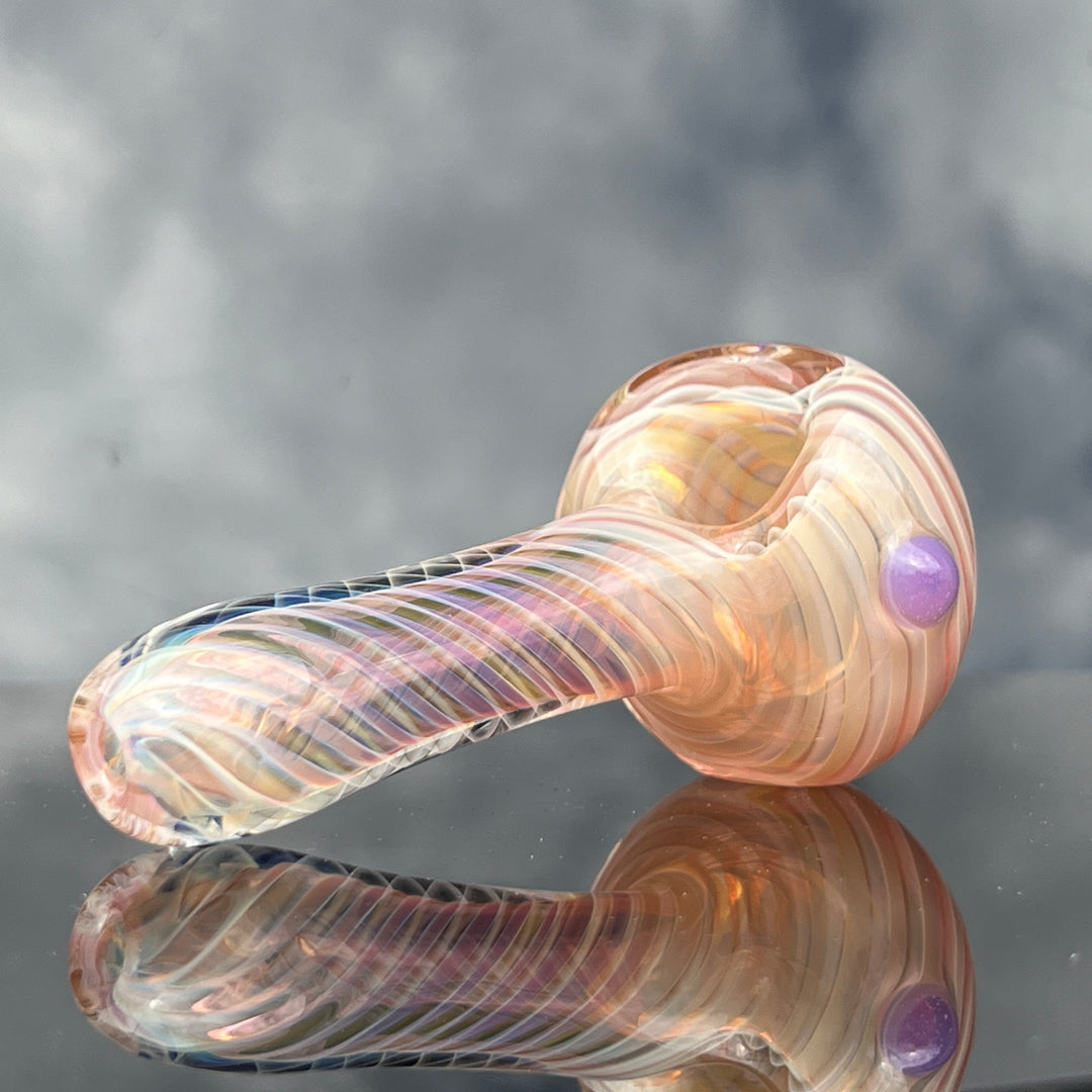 Thick Fume Pipe Pink Slyme Marble Glass Pipe Chuck Glass   