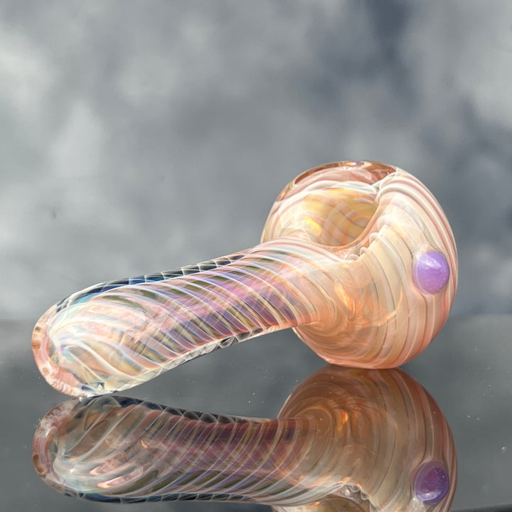 Thick Fume Pipe Pink Slyme Marble Glass Pipe Chuck Glass   