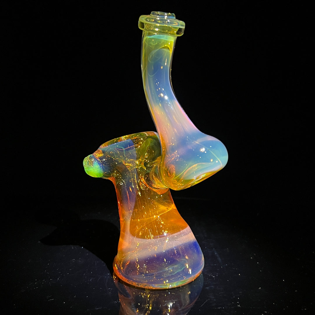 Gold Fume Bubbler with Slyme Carb Glass Pipe Cose Glass   