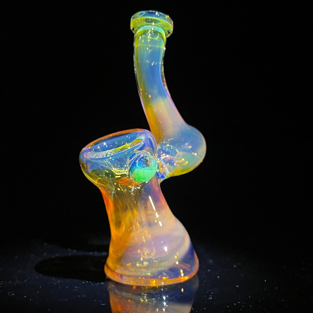 Gold Fume Bubbler with Slyme Carb Glass Pipe Cose Glass   