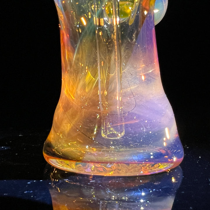 Gold Fume Bubbler with Slyme Carb Glass Pipe Cose Glass   