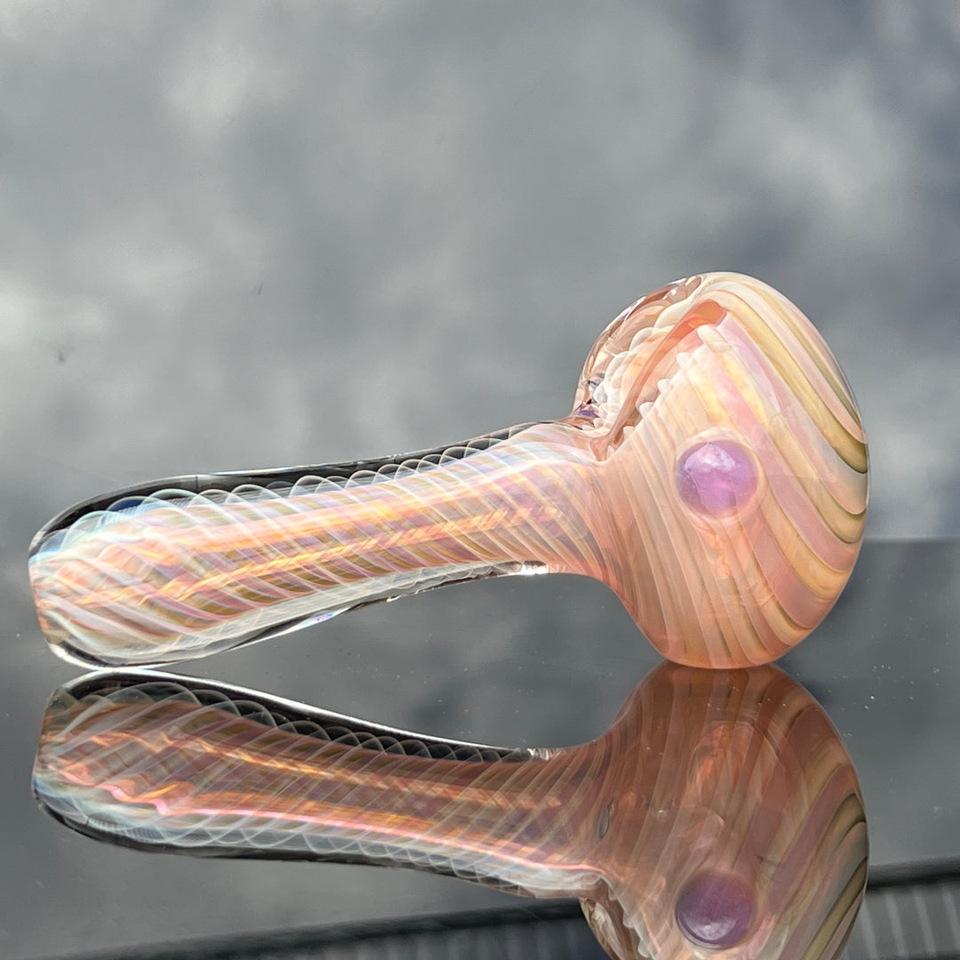 Thick Fume Pipe Pink Slyme Marble Glass Pipe Chuck Glass   