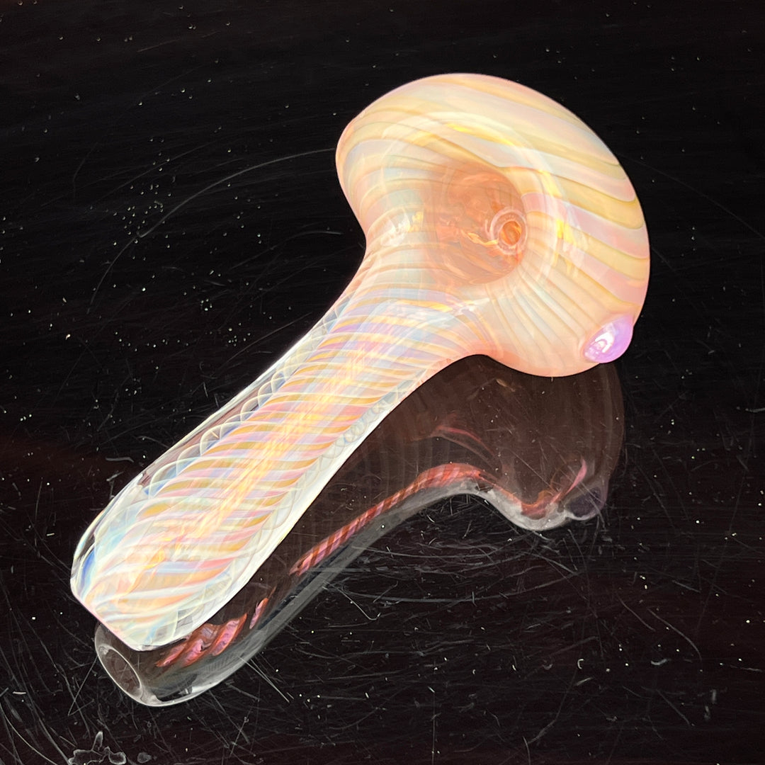 Thick Fume Pipe Pink Slyme Marble Glass Pipe Chuck Glass   